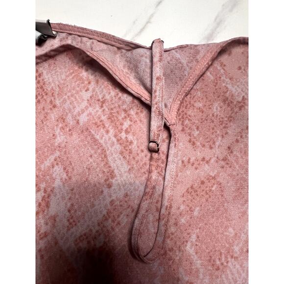 Snakeskin Pattern Tank top in Peach Pink A New Day Y2K Woven Cami Medium - Picture 5 of 8